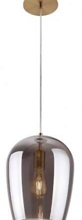 Lampa wisząca MAXlight Zimba smoky 1xE27 60W P0301 elegancka wykonana z metalu w kolorze mosiądzu i szła 