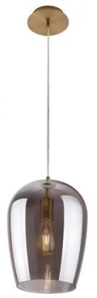 Lampa wisząca MAXlight Zimba smoky 1xE27 60W P0301 elegancka wykonana z metalu w kolorze mosiądzu i szła 