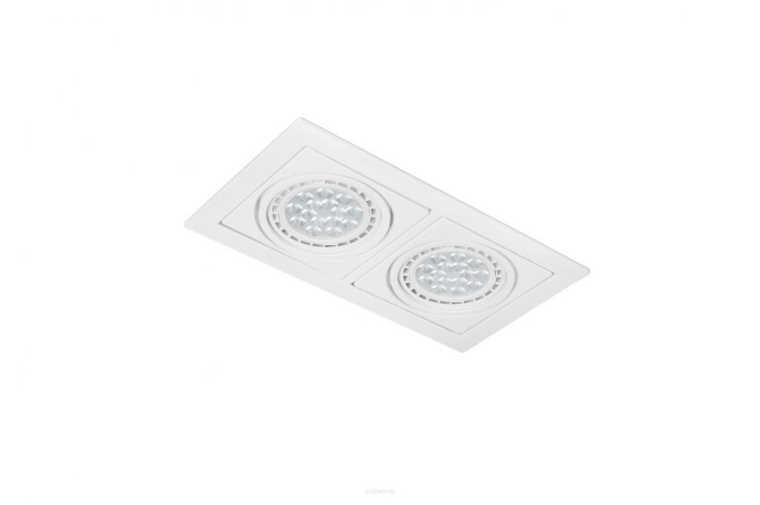 Lampa sufitowa wpustowa VERDI 2 AZ3528  AZzardo 2 źródła światła biała nowoczesna