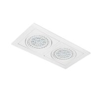 Lampa sufitowa wpustowa VERDI 2 AZ3528  AZzardo 2 źródła światła biała nowoczesna