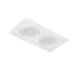 Lampa sufitowa wpustowa VERDI 2 AZ3528  AZzardo 2 źródła światła biała nowoczesna