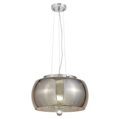 Lampa wisząca DISPOSA LUMINA DECO LDP 7018-400 (CHR) Dymione szkło koraliki