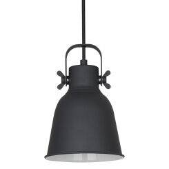 Lampa wisząca LAVARE MD-HN82608-1-BK+WH Italux INDUSTRIALNA W SUROWYM STYLU BIAŁO / CZARNA E27