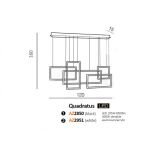 Lampa wisząca QUADRATUS AZ2851 nowoczesny styl kolor biały aluminiowa 5 ledowe prostokątów - 3