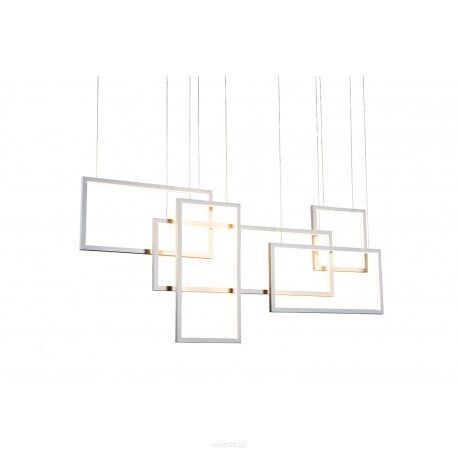 Lampa wisząca QUADRATUS AZ2851 nowoczesny styl kolor biały aluminiowa 5 ledowe prostokątów