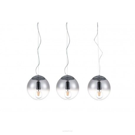 Lampa wisząca IRIS 3 LINE AZ3103 nowoczesna elegancka 3 szklane klosze kolor chrome