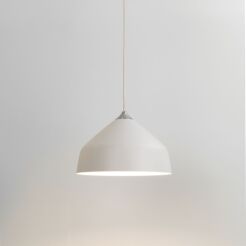 Lampa wisząca Ginestra 300- Astro 7810 minimalistyczny wygląd biały metal rozszerzający się klosz 30 cm