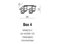 Plafon Box 4 AZzardo AZ0178 wykonana z metalu oraz transparentnego szkła - 3