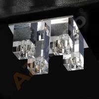 Plafon Box 4 AZzardo AZ0178 wykonana z metalu oraz transparentnego szkła