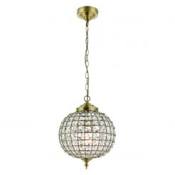 Lampa wisząca TANARO mosiądz antyczny ENDON LIGHTING EH-TANARO-AB