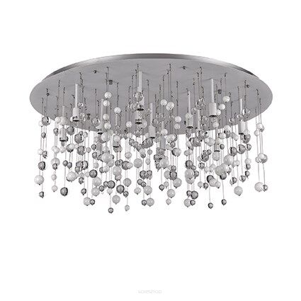 Plafon Neve PL15 Ideal Lux  030784 Klosz tworzy dekoracyjne szklane bombki zawiszone na nylonowych strunach