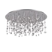 Plafon Neve PL15 Ideal Lux  030784 Klosz tworzy dekoracyjne szklane bombki zawiszone na nylonowych strunach