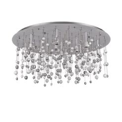 Plafon Neve PL15 Ideal Lux  030784 Klosz tworzy dekoracyjne szklane bombki zawiszone na nylonowych strunach