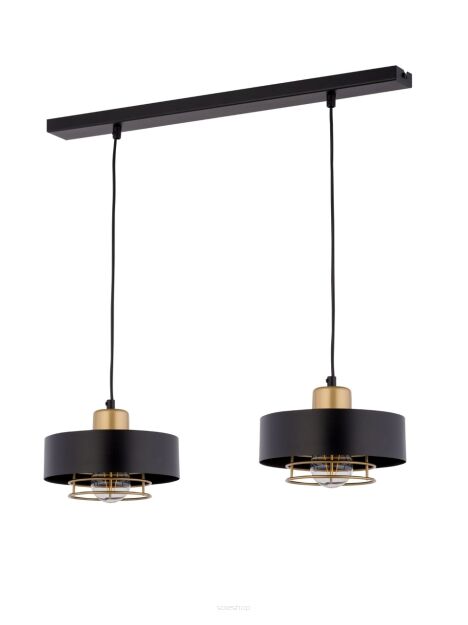 Lampa wisząca POKER 2 SIGMA 32064 CZARNA ZŁOTA LOFT