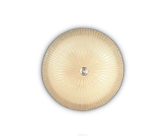 Plafon Shell PL6 140193 KLASYCZNY IP20 E27 Ideal Lux OPRAWA W STYLU KLASYCZNYM bursztynowa oprawa ze szkła