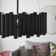 Lampa wisząca LEVEL 107925 Markslojd Klosz wykonany z czarnych rurek 3 źródła światła śr. 53cm NIESZABLONOWA  - 3