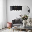 Lampa wisząca LEVEL 107925 Markslojd Klosz wykonany z czarnych rurek 3 źródła światła śr. 53cm NIESZABLONOWA  - 4