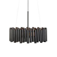 Lampa wisząca LEVEL 107925 Markslojd Klosz wykonany z czarnych rurek 3 źródła światła śr. 53cm NIESZABLONOWA 