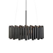 Lampa wisząca LEVEL 107925 Markslojd Klosz wykonany z czarnych rurek 3 źródła światła śr. 53cm NIESZABLONOWA 