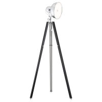 Lampa stojąca FOTO NEW 3355 Argon Trójnóg podstawa z drewna pomalowanego na czarno