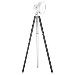Lampa stojąca FOTO NEW 3355 Argon Trójnóg podstawa z drewna pomalowanego na czarno