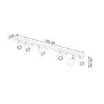Oprawa sufitowa BERG 6 SL.1043 SOLLUX LIGHTING drewniana listwa 6x GU10 - 3
