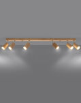 Oprawa sufitowa BERG 6 SL.1043 SOLLUX LIGHTING drewniana listwa 6x GU10 - 5