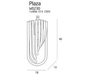 Kinkiet Plaza W0230 MAXlight dekoracyjna elegancka wykonana z metalu o chromowanym zabarwieniu oraz szkła - 2