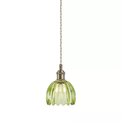 GOTA Pendant 1L Antique Brass/ Green 109138 Markslojd