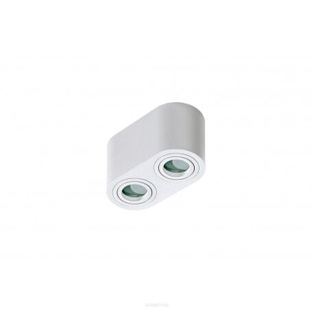 Lampa sufitowa techniczna Plafon Brant 2 AZ2816 IP44 AZzardo podwójna oprawa w kolorze biała zaokrąglona