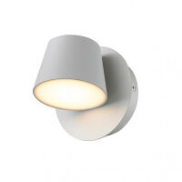 KINKIET KUOLA MB1350-1 WH Italux  ścięty BIAŁY stożek IP20 LED 6W NOWOCZESNA UNIWERSALNA