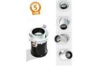Lampa sufitowa wpuszczana ściemnialna  AZ2829 LUNA 15W DIMM – Azzardo techniczna czarna regulowana wysokość - 2