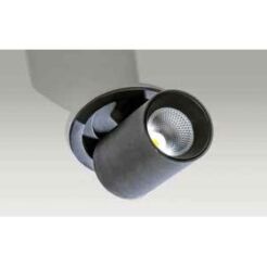 Lampa sufitowa wpuszczana ściemnialna  AZ2829 LUNA 15W DIMM – Azzardo techniczna czarna regulowana wysokość