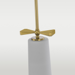 Lampa wisząca BOW P01138BR Cosmo Light szklany klosz - 4