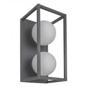 Kinkiet DAISY MB-BR4367-W2 GR CH Italux  SZARY Wykonany z metalu szklane klosze G9 IP20 