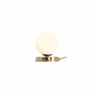 Lampa stołowa BALL SMALL GOLD złoty wariant z mleczną kulą ALDEX 1076B30_S  