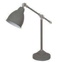 LAMPA stołowa Italux Sonny  MT-HN2054-1-GR wykonana jest ze stali o szarym wykończeniu w stylu industrialny