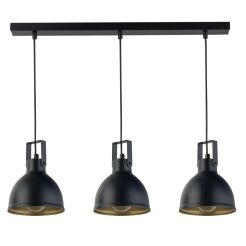 Lampa wisząca MARS 3 SIGMA 32262 POTRÓJNA CZARNA ZŁOTA