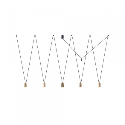 Lampa wisząca More Tone solid V 5xGU10 czarno/mosiężna 7608