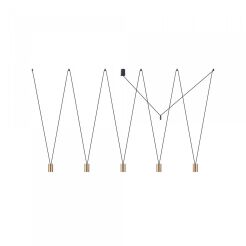 Lampa wisząca More Tone solid V 5xGU10 czarno/mosiężna 7608