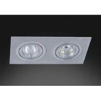 Oprawa sufitowa Fasto II Aluminio  kwadrat techniczna w kolorze aluminium