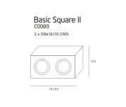  Plafon oprawa natynkowa Plafon Basic Square II Maxlight  techniczna - 3