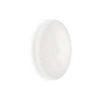 Plafon Glory PL5 D60  Ideal Lux 019765  Klosz wykonany jest z białego trawionego kwasem ręcznie dmuchanego szkła oprawa w kolorze niklu