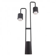 Lampa zewnętrzna SORANO C49/80/BK-9 Italux STOJĄCA LATARNIA OGRODOWA PODWÓJNA CZARNA IP44 LED