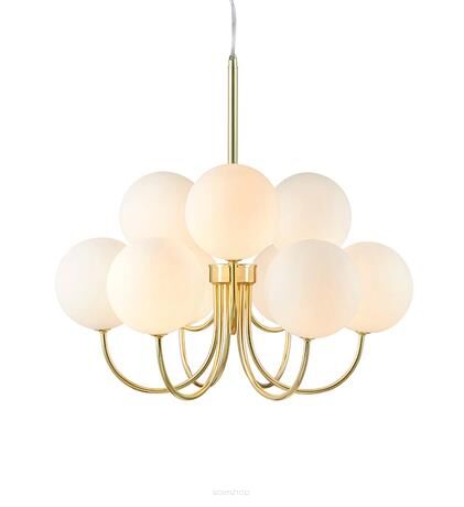 Lampa wisząca BIANCO 107994 Markslojd Eleganckie połączenie złotej podstawy z białymi kloszami