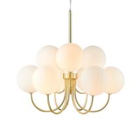 Lampa wisząca BIANCO 107994 Markslojd Eleganckie połączenie złotej podstawy z białymi kloszami