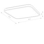 Plafon łazienkowy LED Agnes 64W 3700lm 4000K czarno/biały IP44 8136 - 2