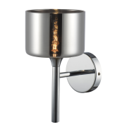 Kinkiet Copenhagen - PW01059CH Nowoczesny szklan z dymionego szkła IDEALNY DO SALONY  JADALNI CZY PRZEDPOKÓJ