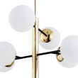 Lampa wisząca CAMERON 5041 Argon złota czarna z białymi kulami  - 3