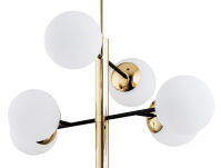 Lampa wisząca CAMERON 5041 Argon złota czarna z białymi kulami  - 3